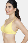 Zivame Beautiful Basics Double Layered Non Wired 3/4Th Coverage Backless Bra - Minion Yellow — thumbnail 5